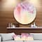 Designart - Watercolor Painting Cherry Blossoms' Disc Floral Metal Circle Wall Art